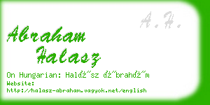 abraham halasz business card